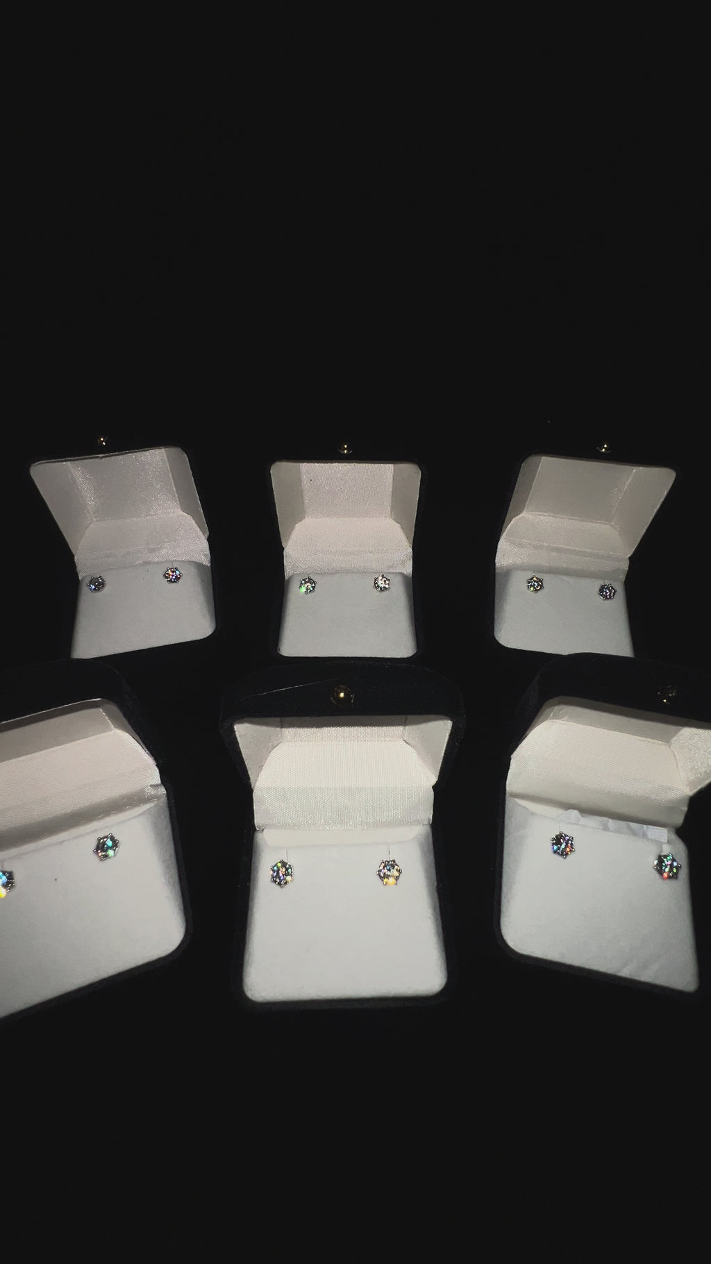 Moissanite Diamond Stud Earrings 6.5mm