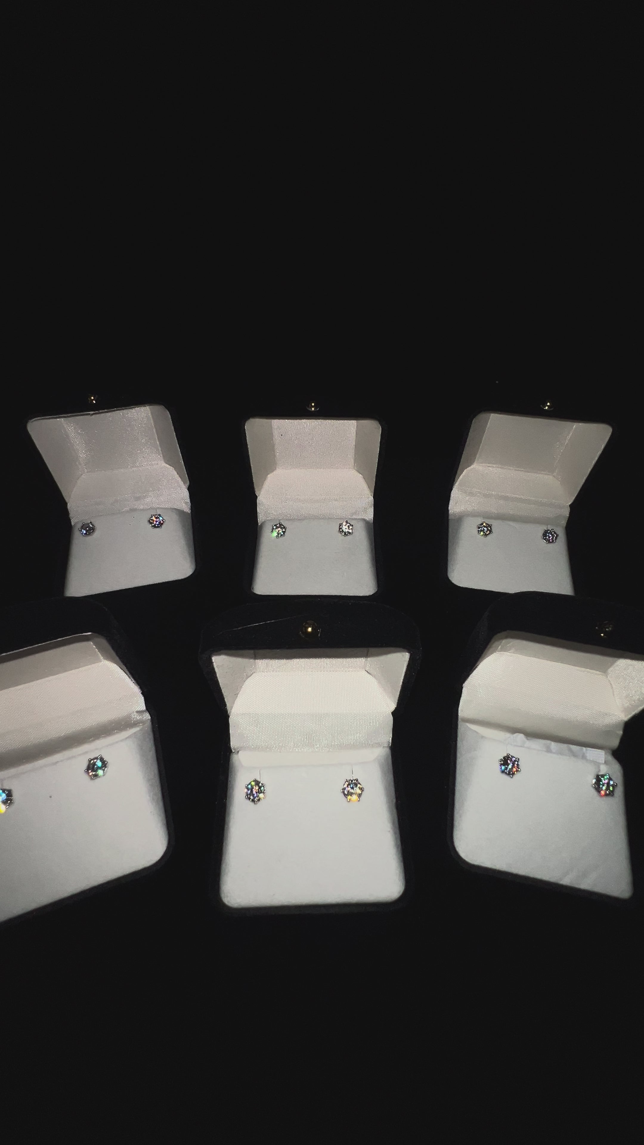 Moissanite Diamond Stud Earrings 6.5mm